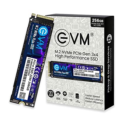 EVM Internal SSD Interface PCle Gen 3x4 Fast Performance, Ultra Low Power Consumption NVME PCIe SSD (EVMNV/256GB, Black, 256GB)