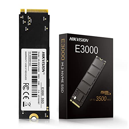 HIKVISION E3000 Internal NVMe PCIe M.2 SSD 256GB, Internal Solid State Drive, Gen 3x4, 2280, 3D NAND Flash Memory, Up to 3200MB/s Read Speed