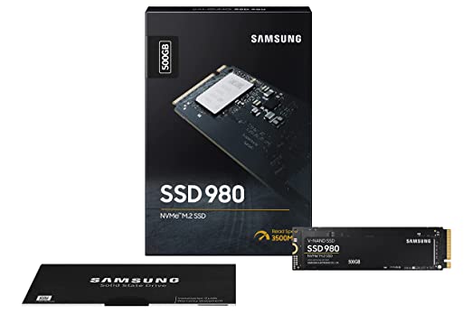 Samsung 980 500GB Up to 3,500 MB/s PCIe 3.0 NVMe M.2